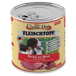Classic Dog Dose Fleischtopf Pur Reich An Rind