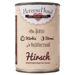 Herzenshund Bio Hundefutter Hirsch Mit Quinoa