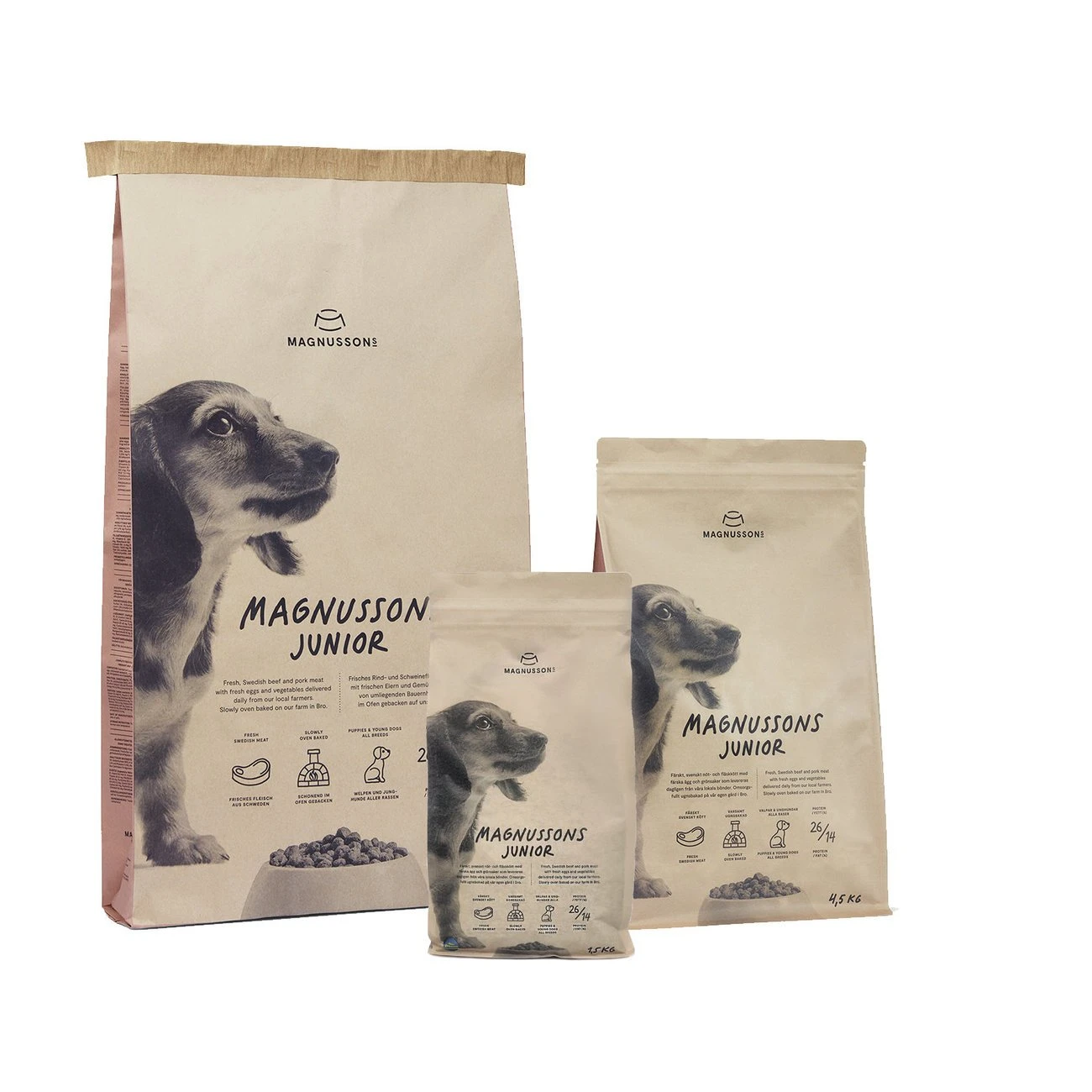 Magnusson Meat & Biscuit Adult Junior Hundefutter 3 Magnusson Meat & Biscuit Adult Junior Hundefutter