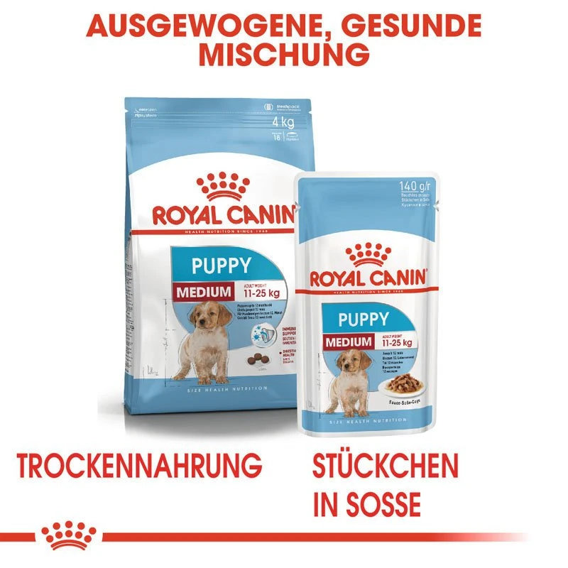 Royal Canin Medium Puppy Welpenfutter Nass Für Mittelgroße Hunde 8 Royal Canin Medium Puppy Welpenfutter Nass Für Mittelgroße Hunde – Bild 6