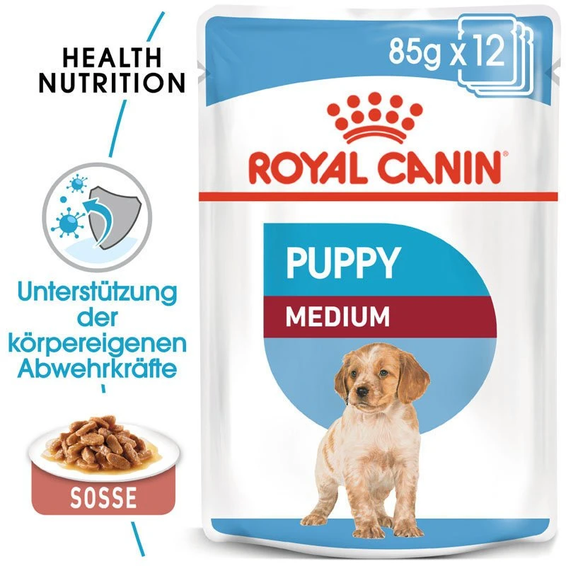 Royal Canin Medium Puppy Welpenfutter Nass Für Mittelgroße Hunde 4 Royal Canin Medium Puppy Welpenfutter Nass Für Mittelgroße Hunde – Bild 2